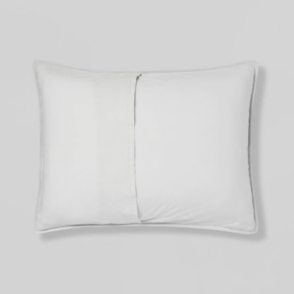 Threshold™ Diamond Stitch Cotton Linen Quilt Standard Sham - Light Gray - Picture 3 of 6